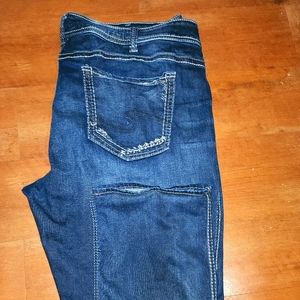 SILVER JEANS Dark Wash SUKI Mid Rise Slim Bootcut Plus Size US 24 x 31L